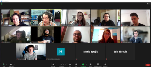 Zoom session with students
